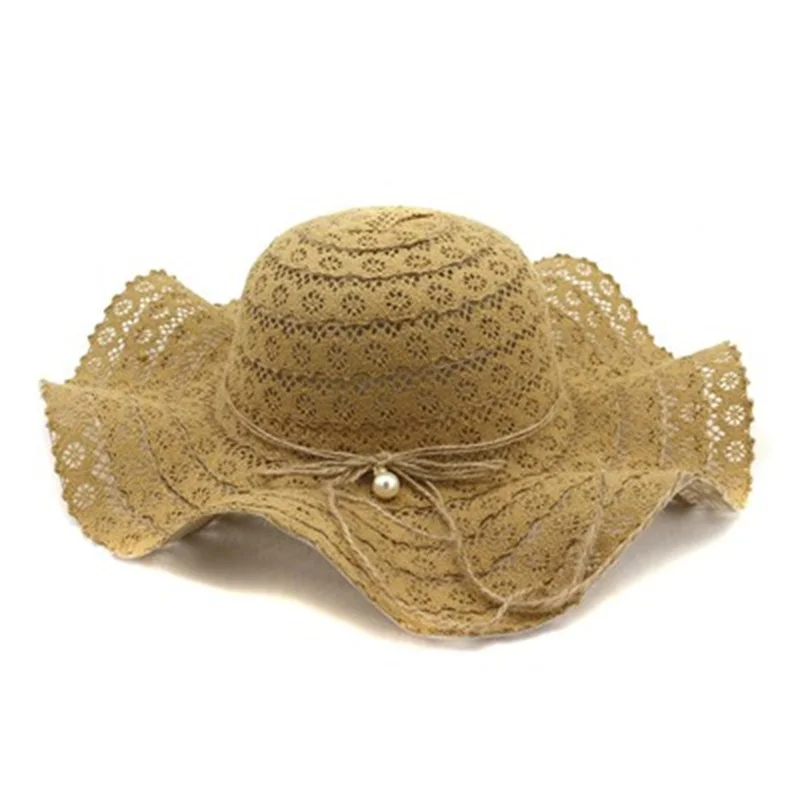 

summer hats sun protection big brim dome round top elegant women hats sun beach outdoor casual party khaki white fashionable hat