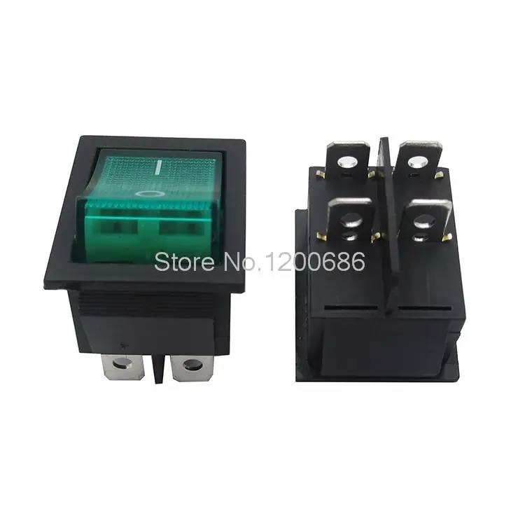 4 фута 16 А 250 в 31x25 мм зеленый светильник ключателем света KCD4 клавишный переключатель