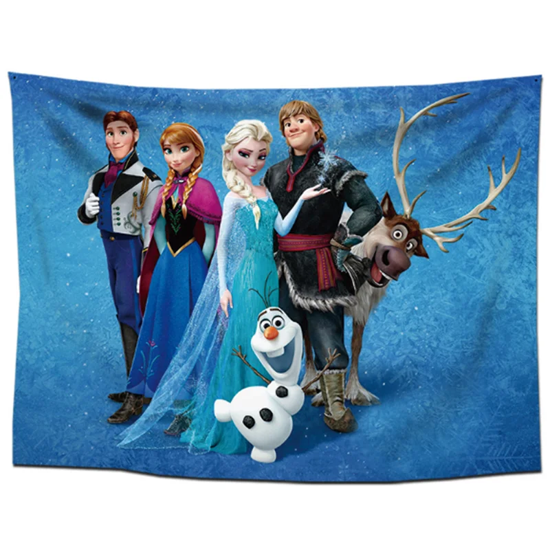 Декоративное плед из полиэстера с мягким плюшем "Замороженные" Disney для дома, с мандалой для детской комнаты.