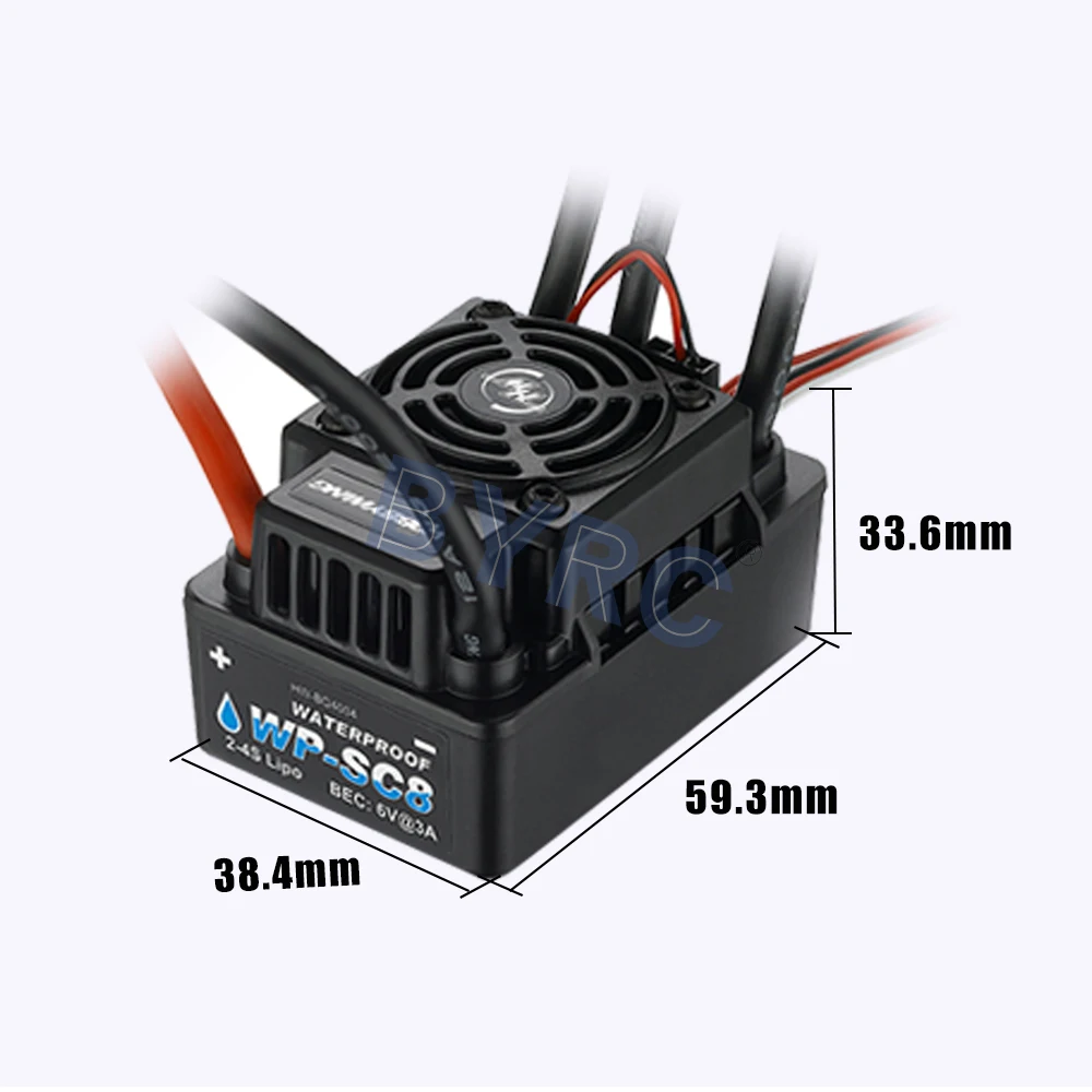 Контроллер скорости Hobbywing EZRUN водонепроницаемый WP SC8 120A бесщеточный ESC +