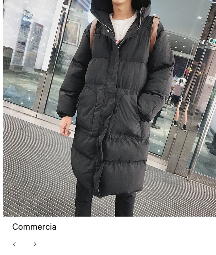 PViviYong Winter jacket men fashion male hooded coat jackets men high quality cotton Long coat men clothes bread parka 999