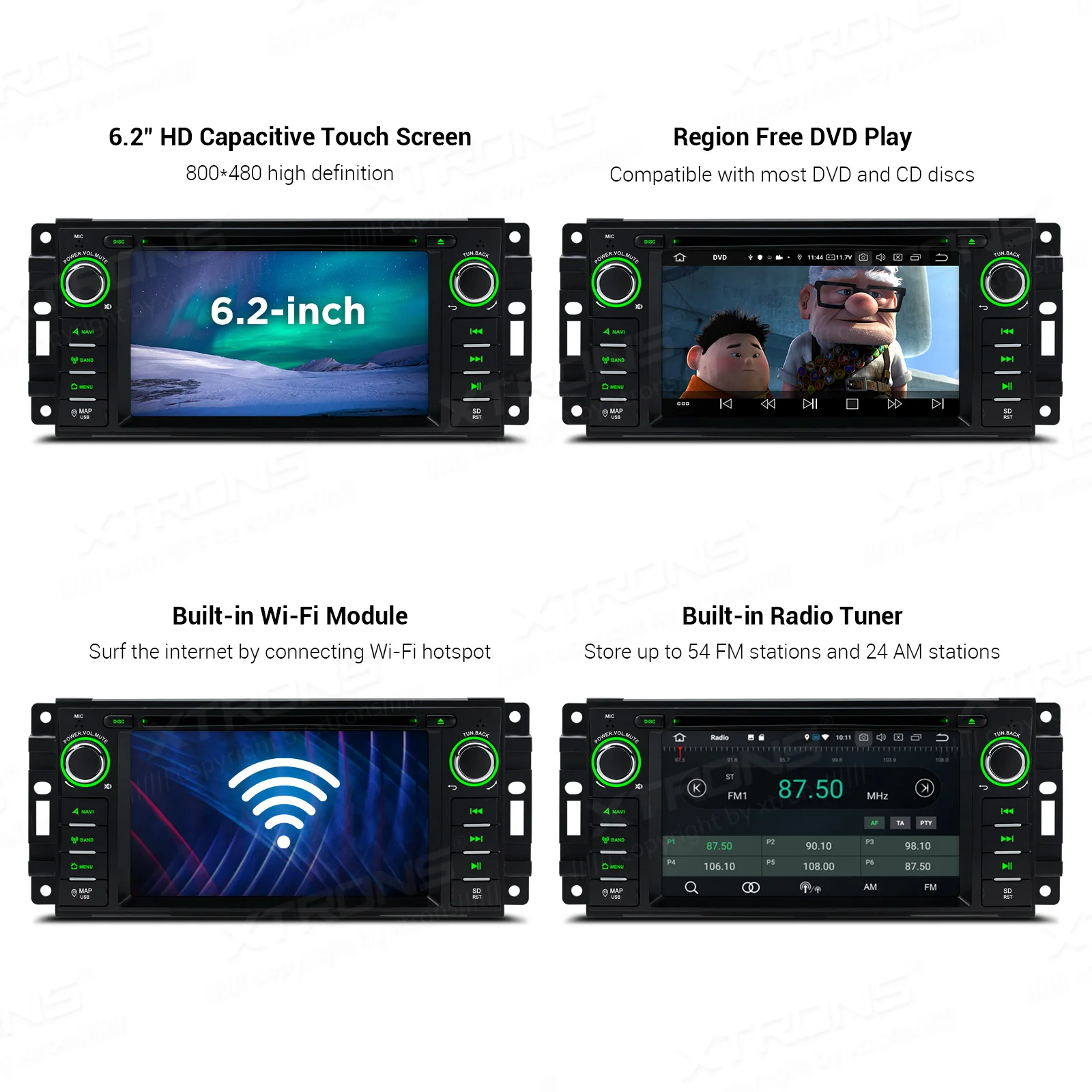 XTRONS 6 2 &quotAndroid 10 PX5 автомобильный стерео DVD плеер GPS навигация для JEEP свобода