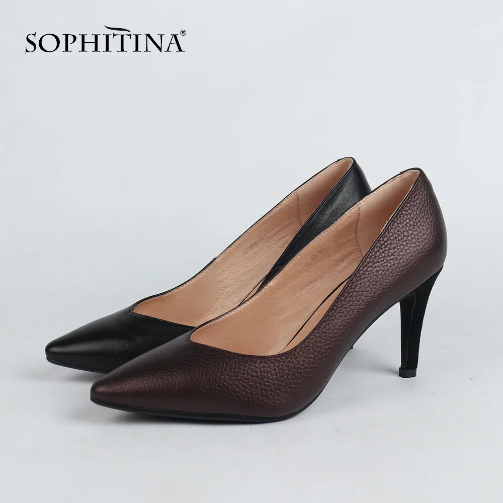 SOPHITINA/Элегантные дизайнерские туфли лодочки Высококачественная пикантная обувь