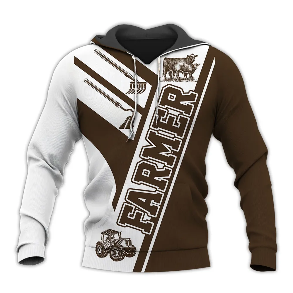 

Farmer 3D All Over Printed Mens Hoodies Harajuku Zip Hoodie Unisex Casual Pullover Autumn Jacket
