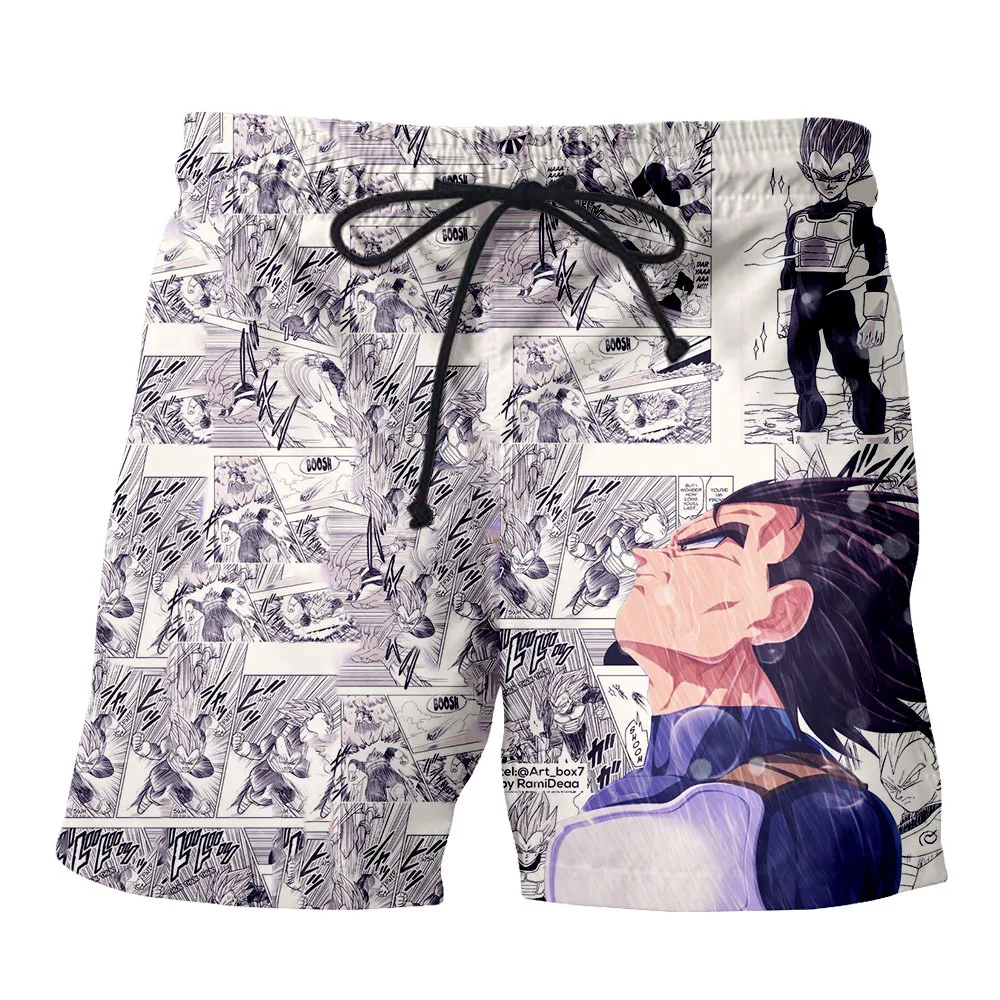 

Summer New Men Casual Hip Hop Shorts Anime Funny Goku 3D Printed Loose Beach Shorts Swimwear Men Beachwear Short Pants