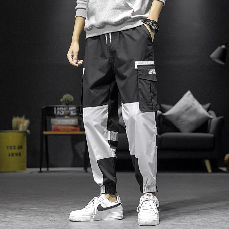 

2020 men streetwear men cargo pants Men Joggers Black Jpanese Loose Sweatpants Trousers ABZ656