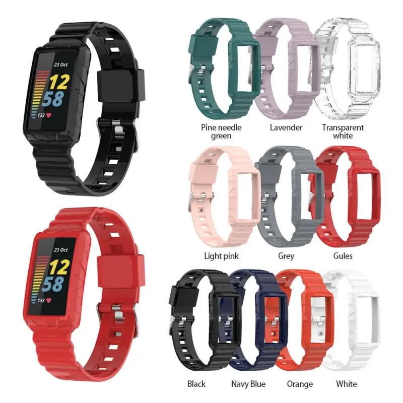 1 шт. силиконовый ремешок для Fitbit Charge 5 10 цветов на выбор | Электроника