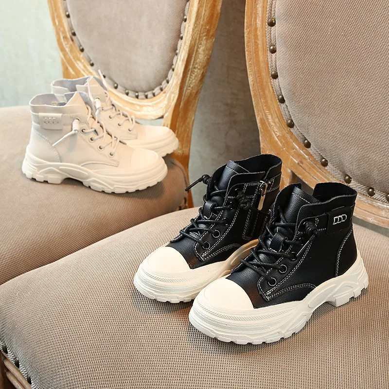 Детские повседневные ботинки Новинка 2019 года осенне-зимняя детская обувь тонкие