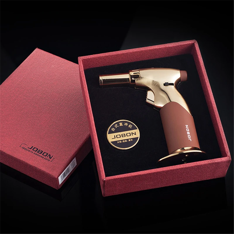 

Jobon Gas Inflatable Cigar Lighter Windproof Creative Male Personality Metal High-end Cigar Lighter