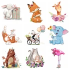 Термонаклейка на одежду, ПВХ Термотрансферная наклейка с милыми животными