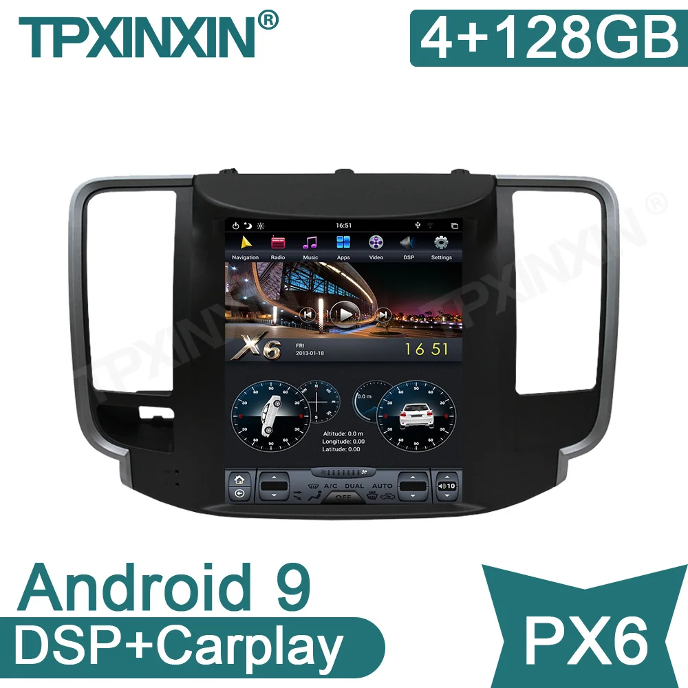 

Android 9 4 + 128G PX6 для Nissan Teana 2008-2011, экран Tesla, автомобильный GPS-навигатор, головное устройство, мультимедийный плеер, радио, магнитофон