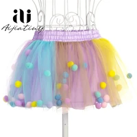 0 10y princess kids baby girl colorful balls tutu tulle skirt 1 pieces bottom party girls skirts clothes skirt for girls mini