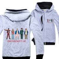 stranger things kids hoodies zipper pullover toddler fall clothes long sleeve cotoon sweatshirt girl tracksuit clothing cute