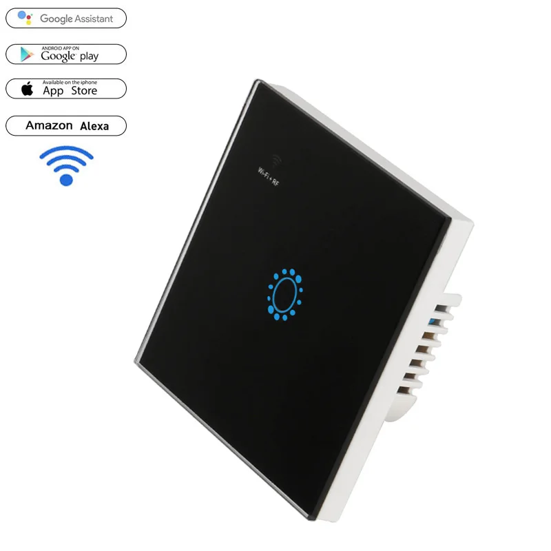 Wi Fi дистанционный переключатель освещения Стекло Экран сенсорный Панель голос