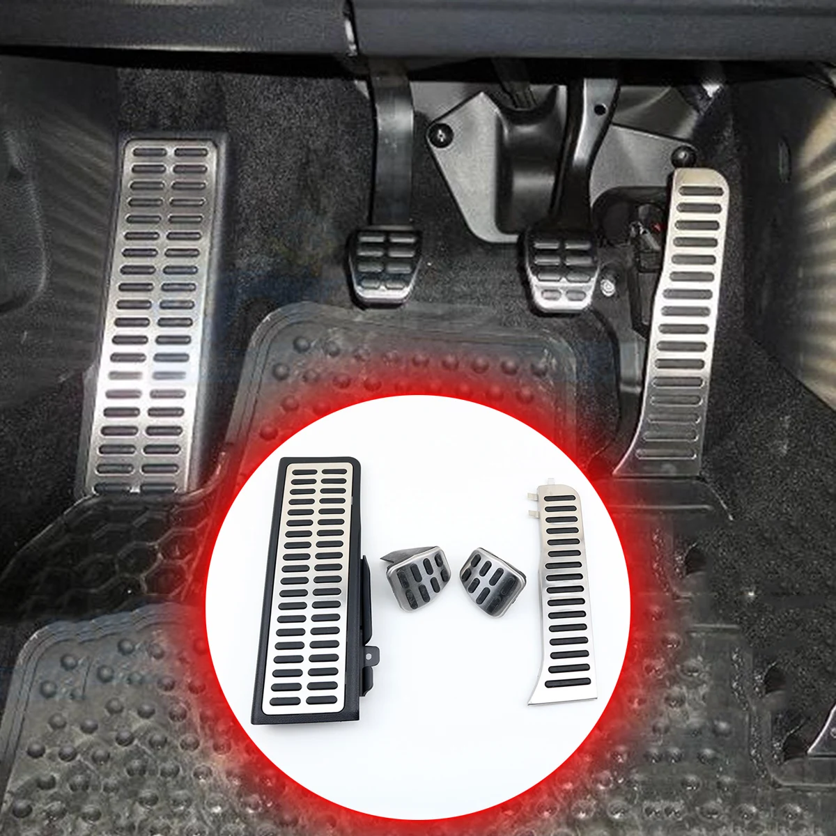 Нескользящая стальная педаль подходит для Volkswagen Tiguan 2009 2013 Аксессуары ног