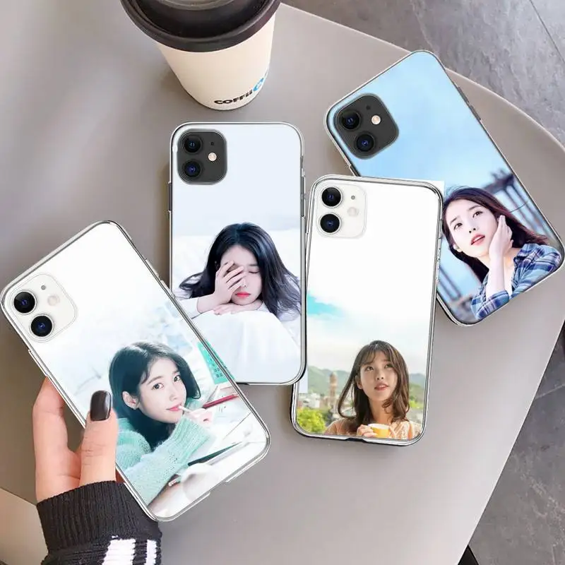 

IU Korean actress singer Phone Case Transparent soft For iphone 12 11 13 7 8 6 s plus x xs xr pro max mini