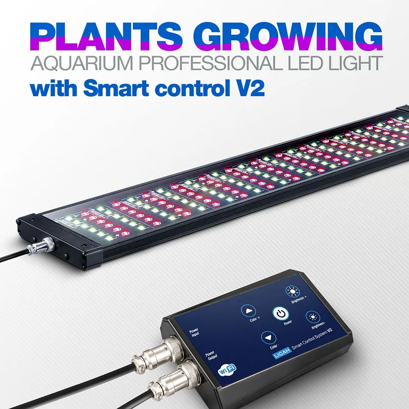 with Timer V2 LICAH свежая вода аквариумное растение светодиодный светильник LDP-800 - Цвет: with Timer V2