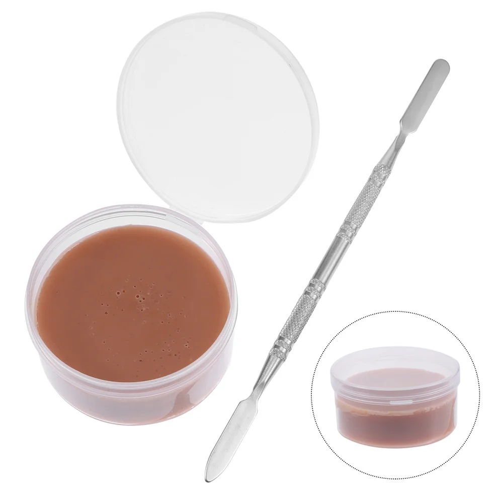 

2pcs Makeup Wax and Spatula Special Effects Stage Fake Scar Wound Skin Wax