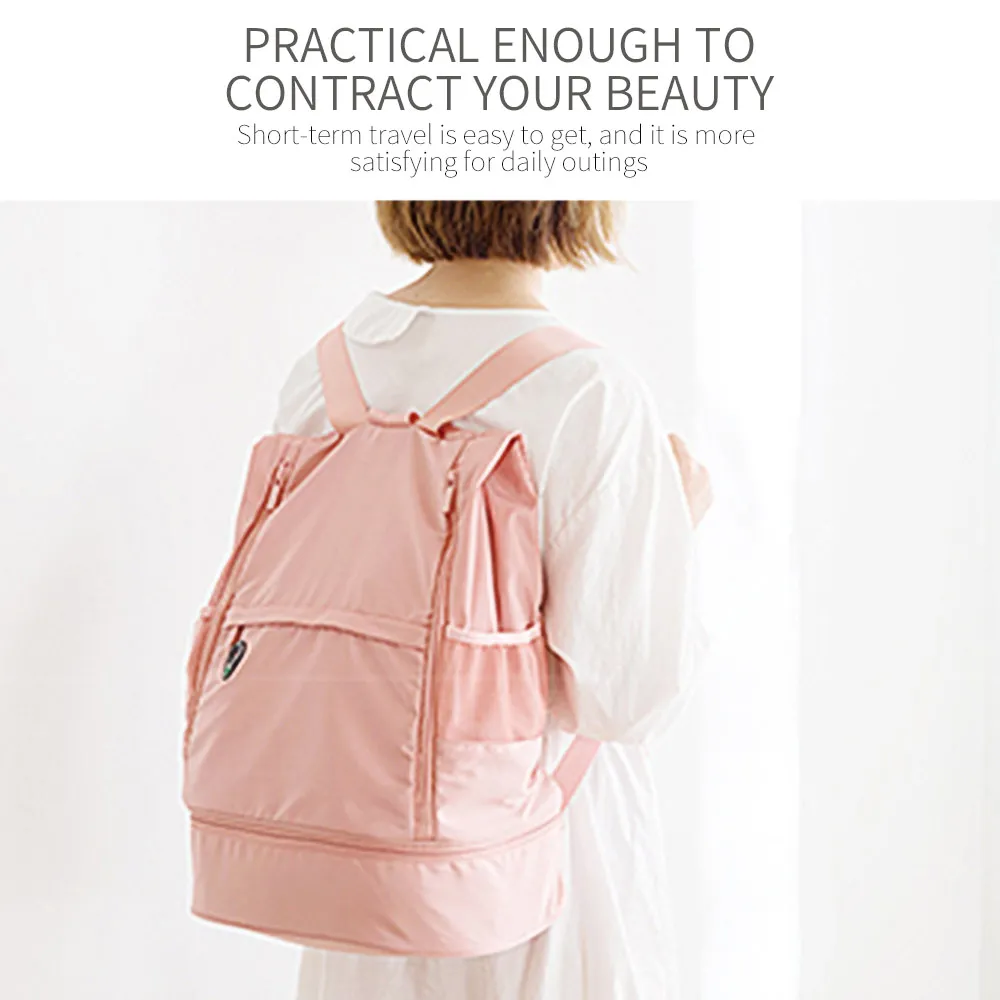 

Forfar fitness backpack trendy travel with backpack outdoor sports dry and wet separation storage bag