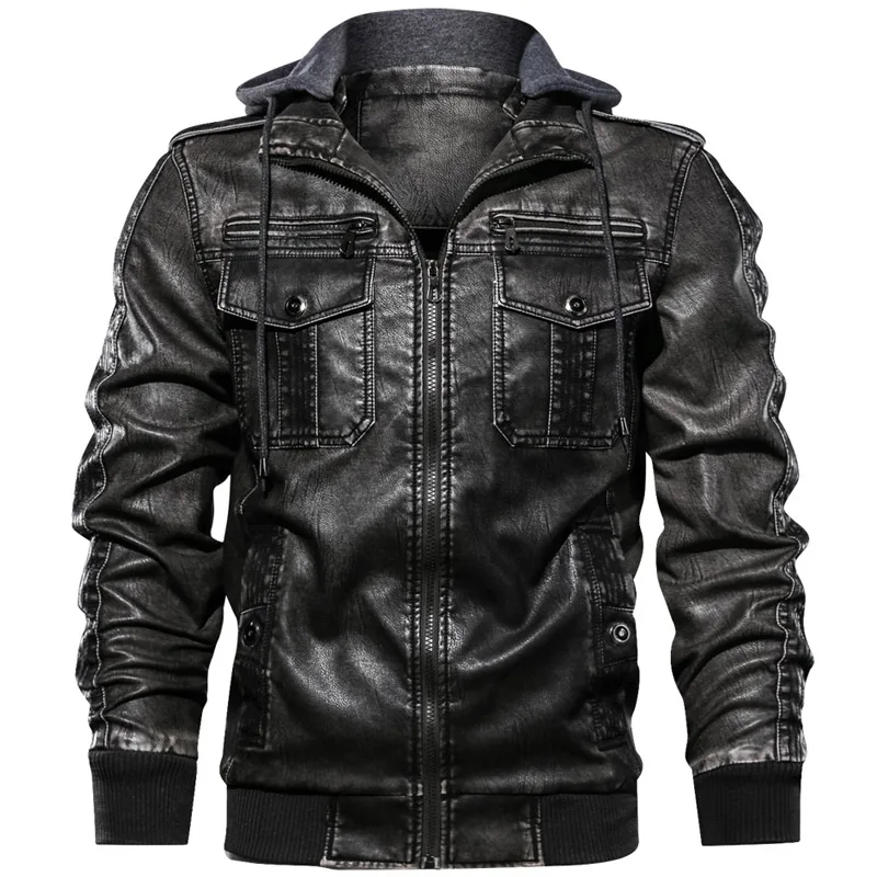 2901 dark grey Европейский размер, куртка из искусственной кожи, мужская кожаная куртка с стоячим воротником, мужская кожаная куртка и пальто, jaqueta de couro - Цвет: 2901 dark grey