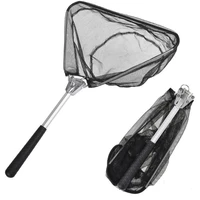 portable aluminum alloy triangle retractable folding fishing net fly hand dip casting net fishing tackle fishing tank tools