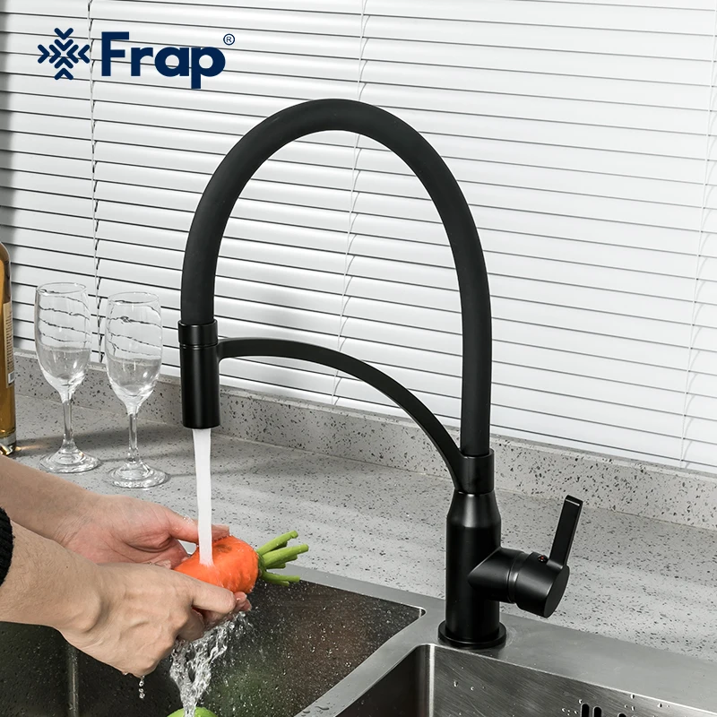 FRAP черный смеситель для кухни F4552-6/F4552 | Обустройство дома