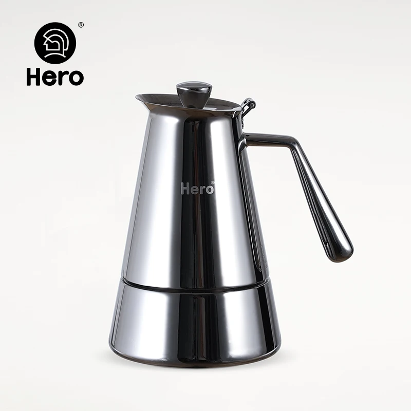 Кофеварка HERO Moka из нержавеющей стали для эспрессо чайник латте Перколятор плита