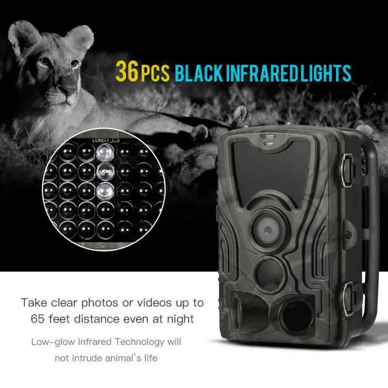 

HC801A Hunting Trail Camera 16MP IP65 Photo Traps 0.3s Trigger Time 940nm 1080P Waterproof Camera Wildlife Surveillance Dropship