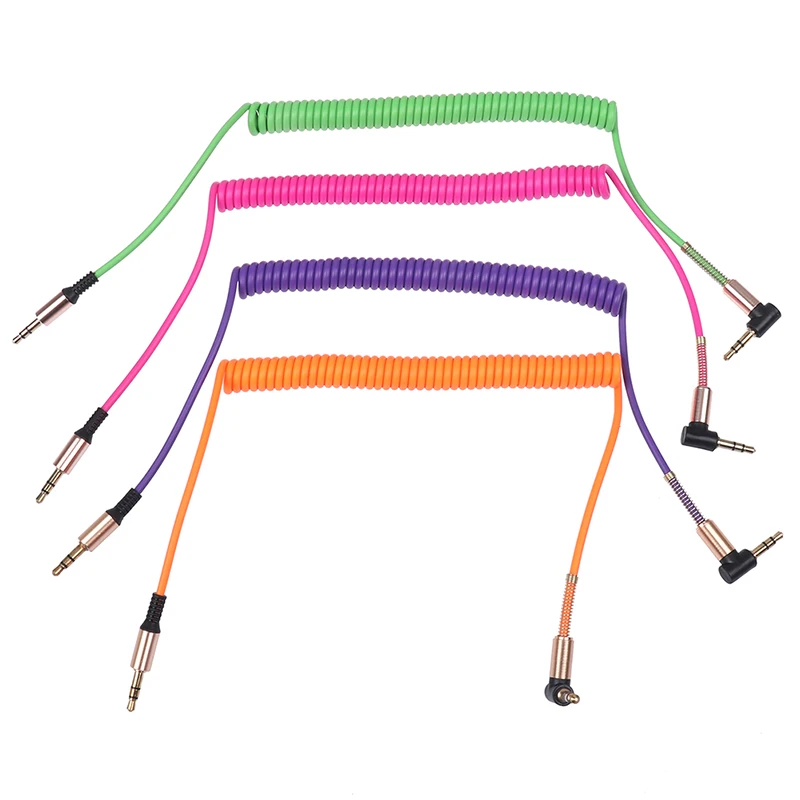 

3.5MM Jack AUX Audio Cable male to male For Phone Car Speaker Headphone 3.5MM Jack to Jack Spring Cables