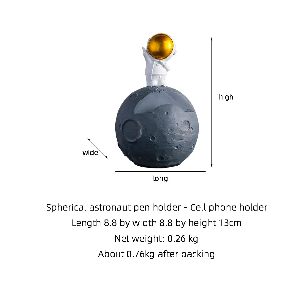

Nordic Home Decoration Mobile Phone Bracket Accessories Resin Astronaut Character Model Desktop Decor Living Room Decor Gifts