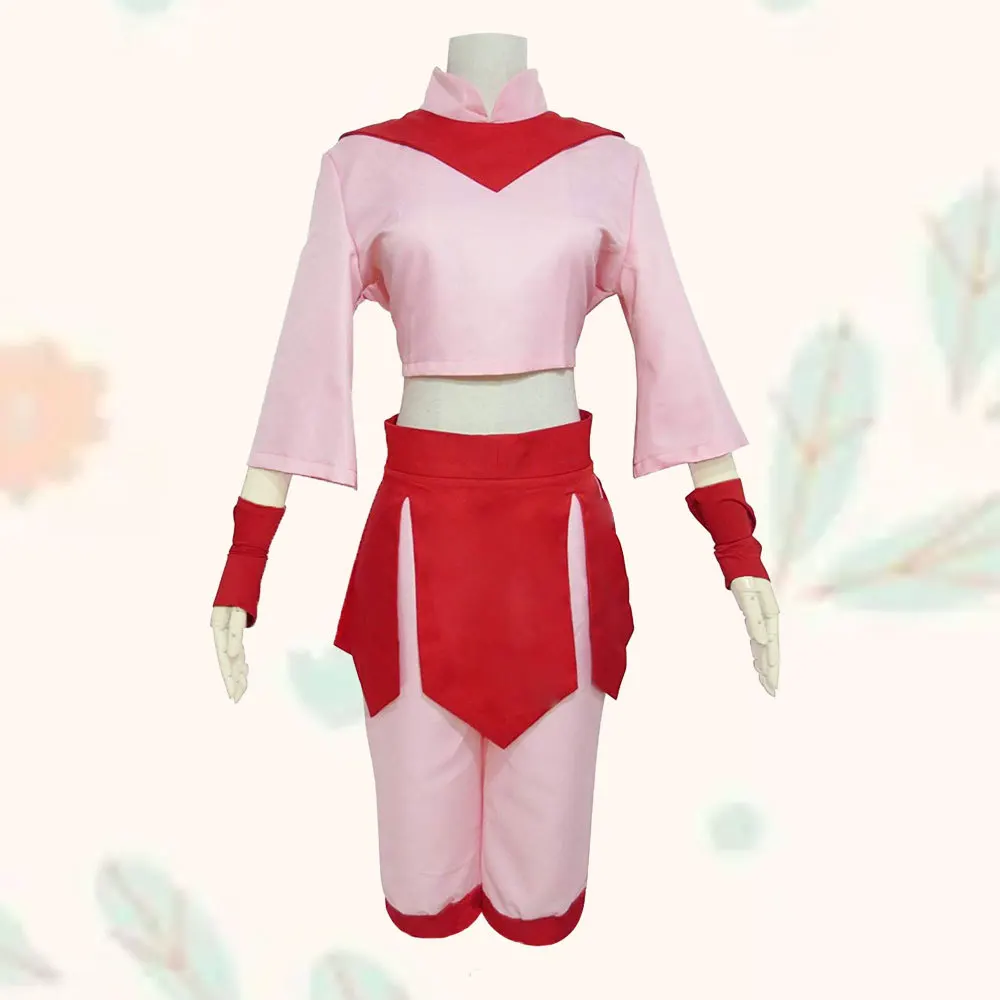 

Anime Avatar The Last Airbender Ty Lee Cosplay Costume for Women Adult Halloween Fancy Suit Pink Dress Set Hanfu Carnival Dress