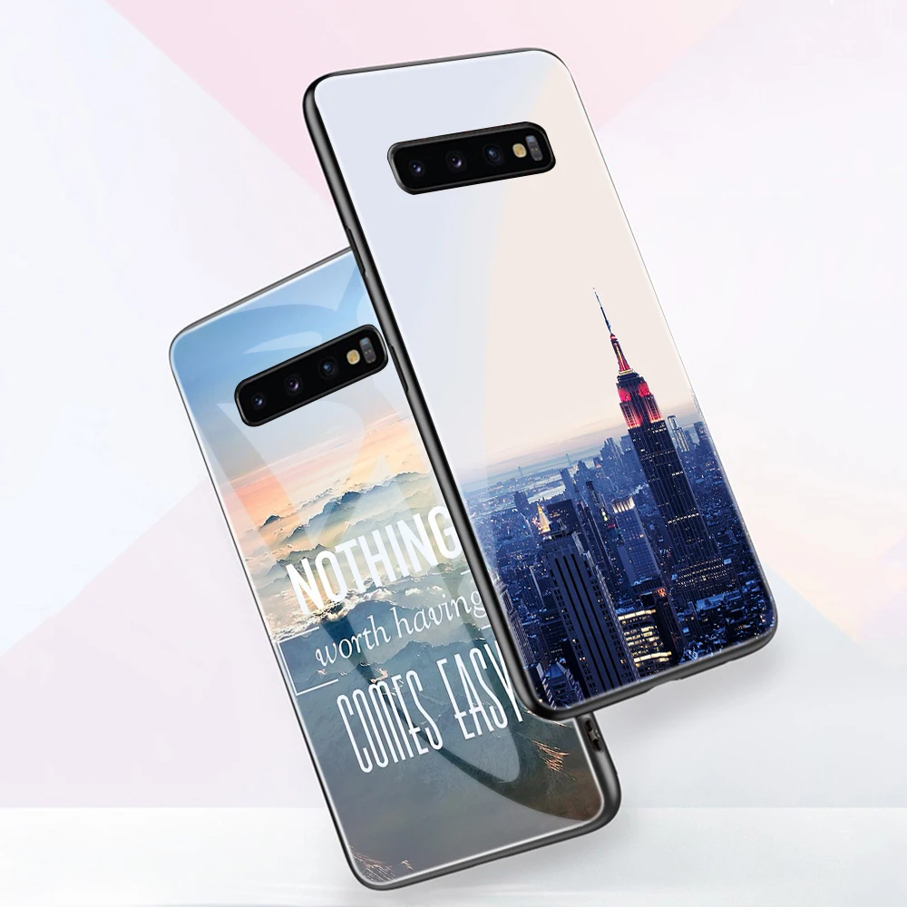 

Mountain Flower Case For Samsung Galaxy S21 S10 S9 S8 S10e S20 Ultra A51 A71 A50 A01 A20E A70 Note 20 10 9 8 Plus Tempered Glass