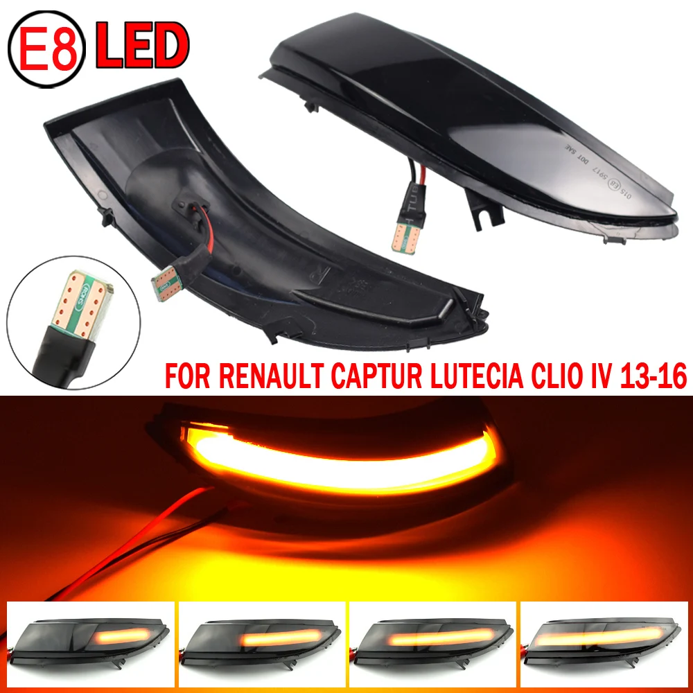 

2pcs Dynamic Blinker Turn Signal LED For Renault Captur 2013-2016 B platform (Not fit 2017+ facelift) Mirror Light