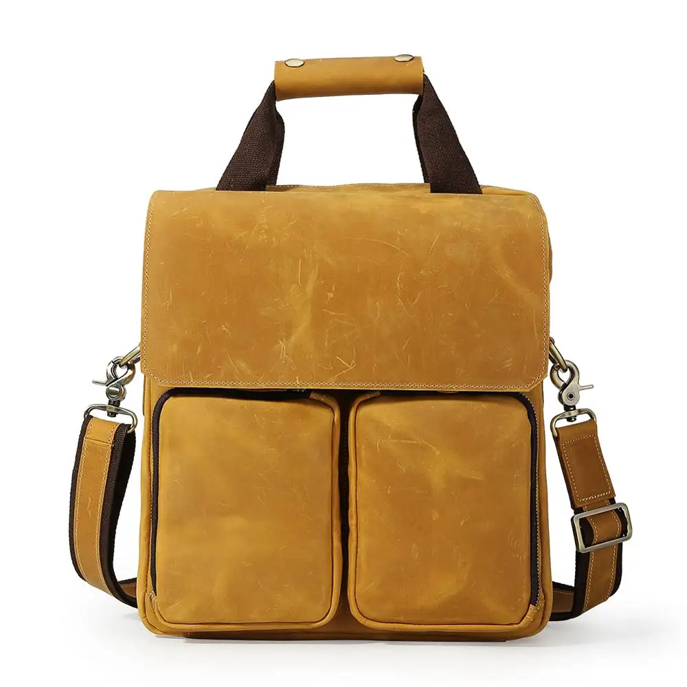 Tiding новый мужской топ качество Вертикальный кожаный дизайнерский сумка мешок