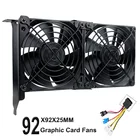 Gdstime Универсальный 90 мм VGA вентиляторы двойной кулер 92 мм Ультра тихий настольный компьютер шасси PCI графическая карта двойной вентилятор охлаждения