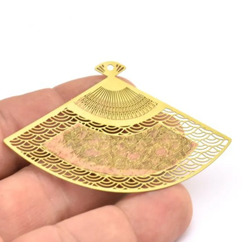 4 шт., соединители для сережек из необработанной латуни. Очаровательное ожерелье (без никеля и свинца). (69x23 мм) E523