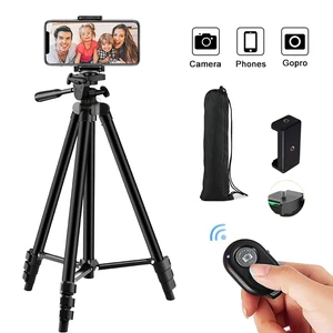 camera phone tripod selfie stand portable adjustablestand mount smartphone holder clip control live video youtube photography free global shipping