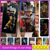 avengers groot cute baby black soft cover the pooh for huawei nova 8 7 6 se 5t 7i 5i 5z 5 4 4e 3 3i 3e 2i pro phone case cases