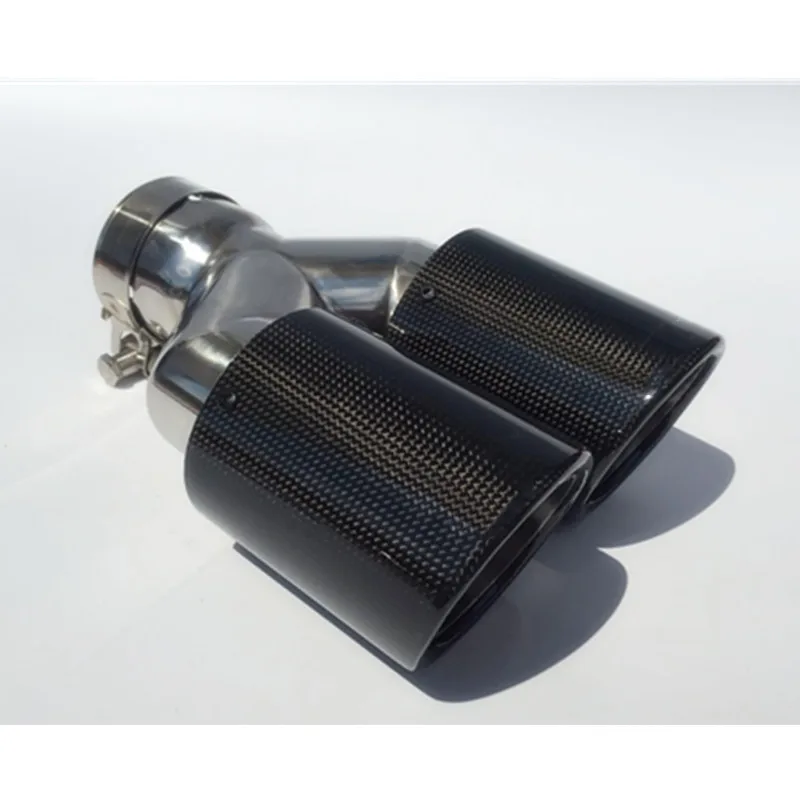 1 шт. Y-образный Универсальный двойной глянцевый выхлопной наконечник из