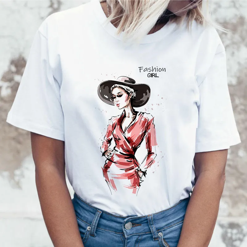 

Love Girl Printed T-shirts Women Summer Shirts for Women Sleeve Graphic Tee Harajuku Crew Neck Camisetas Mujer