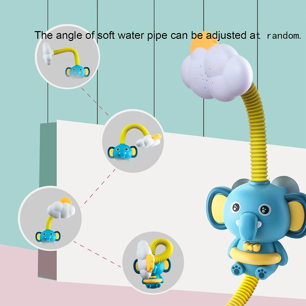 Детские игрушки для душа Электрический Слон на присоске Распылительная насадка детская ванная игрушка для Воды Электрический Душ от AliExpress WW