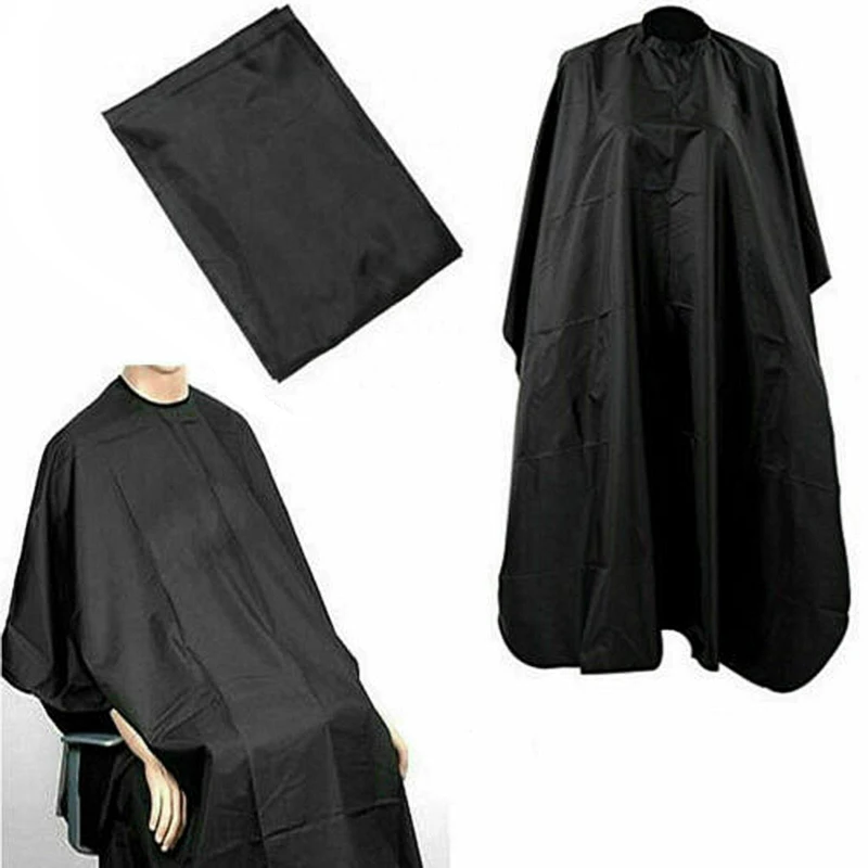 

Black Hairdressing Barbers Cape Professional Hair-Cut Salon Barber Cloth Wrap Protect Gown Apron Waterproof Hair Cutting Gown