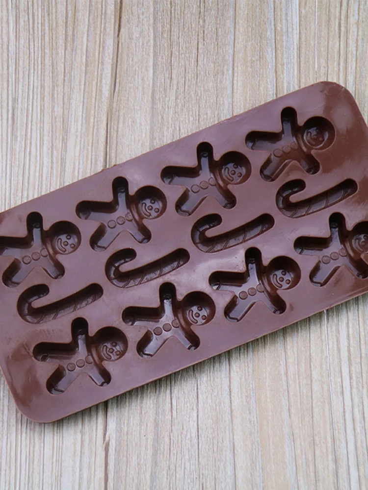 

2020 Kitchen Christmas Crutch Silicone Mold Fondant Chocolate Pudding Gummy Jelly Mould Cake Decoration Baking