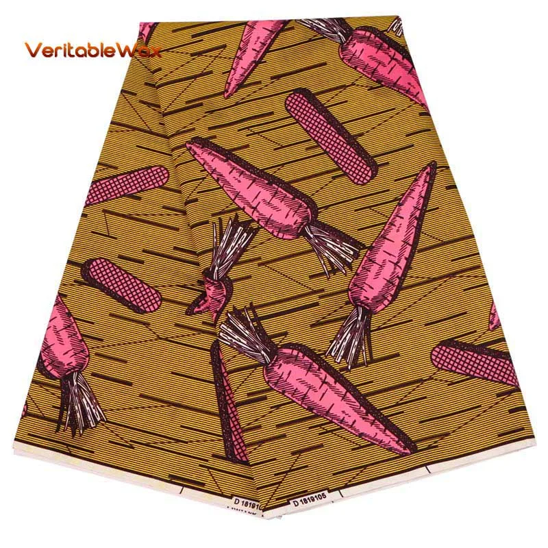

Veritablewax African Ankara Real Wax Printed Fabric High Quality Polyester Nigerian Tissus Fabric Women Diy Dress Making fp6144