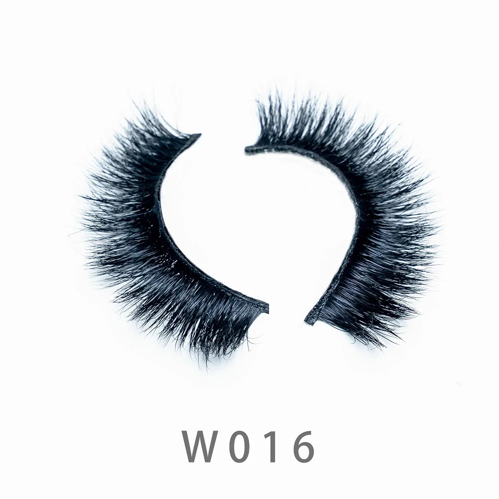 

10mm W16 3D Real Mink Strip Eyelashes Cruelty Free Handmade Full Strip Lashes Soft False Eyelash Extension Makeup Lash Tools