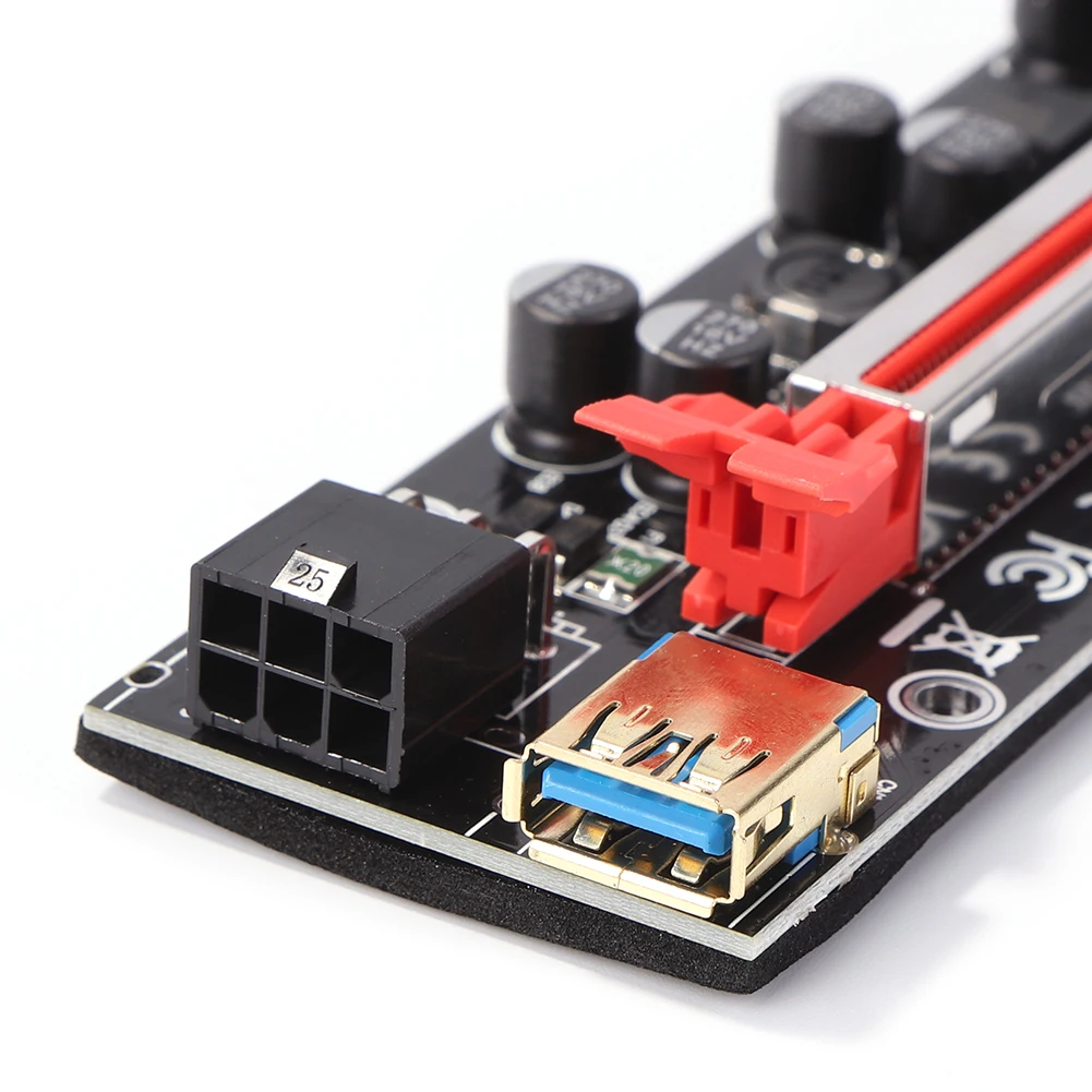 Простая установка штепсельный разъем USB 3.0 PCI-E Riser Express 1X на 16X адаптер SATA для