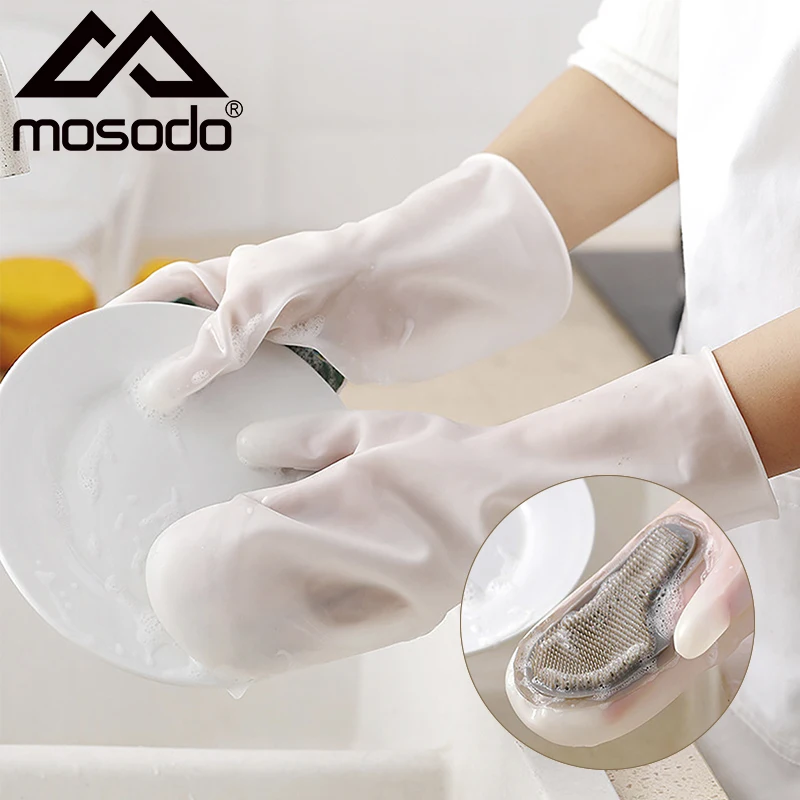 Mosodo женский Водонепроницаемый резиновые латексные перчатки для мытья посуды