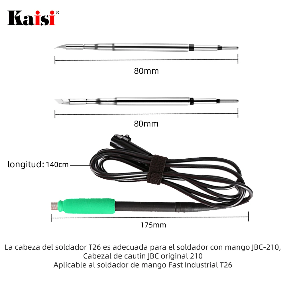 SUGON T26 Estacion De Soldadura Función Calentamiento temperal Kit Soldador + 3 шт. JBC Iron Tip 80W Poder Soldadura|Паяльные