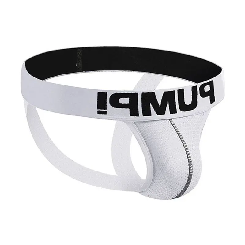 Мужские трусы стринги с заниженной талией черные бикини из сетчатой ткани джоки