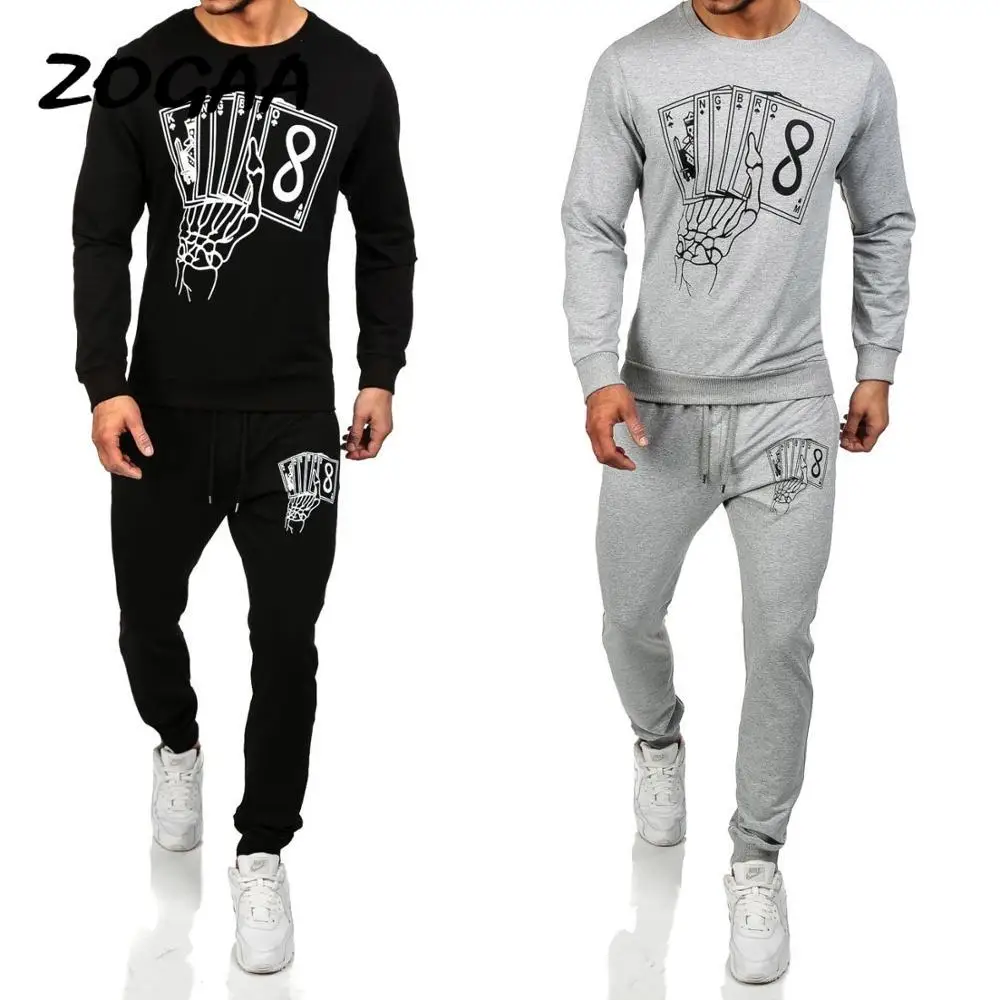 

ZOGAA 2020 Hot Sale Tracksuits Men Set Solid Sweat Suit Hoodies Sweatshirt Men Chandal Hombre Casual 2PC Set sweatsuit men